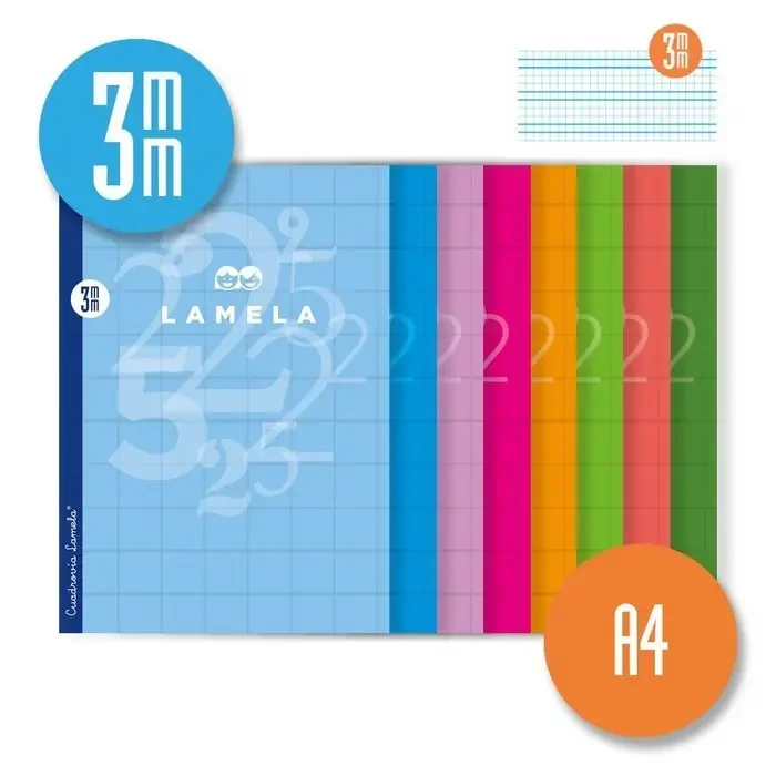 Libretalamela a4 – c 3 – 50 h. pack 5 colores basicos surtid