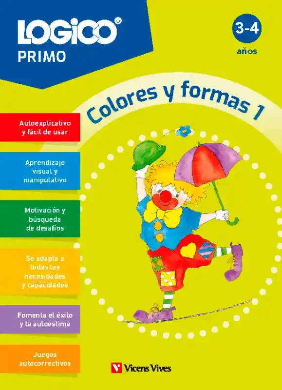 Logico primo colores y formas 1 3 4 años