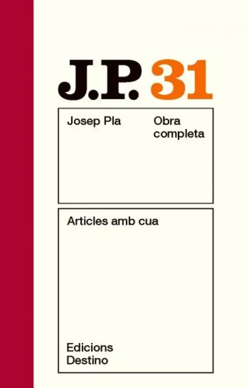 Obra Completa 31. Josep Pla